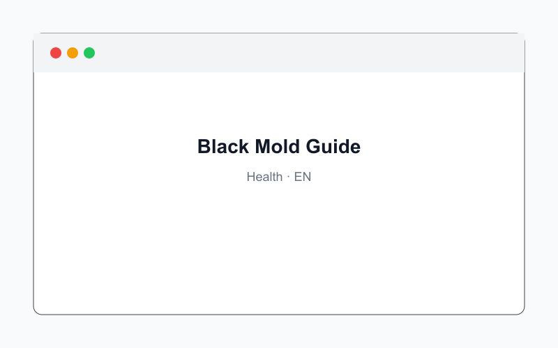 Black Mold and Strep Throat guide