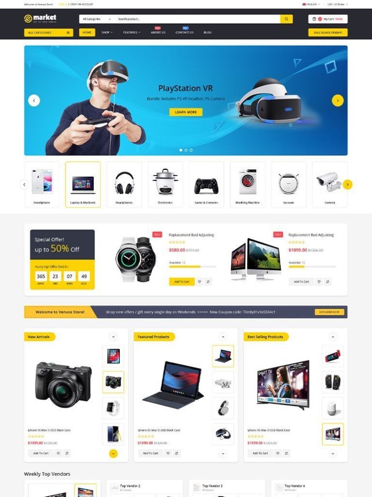 E-commerce website design